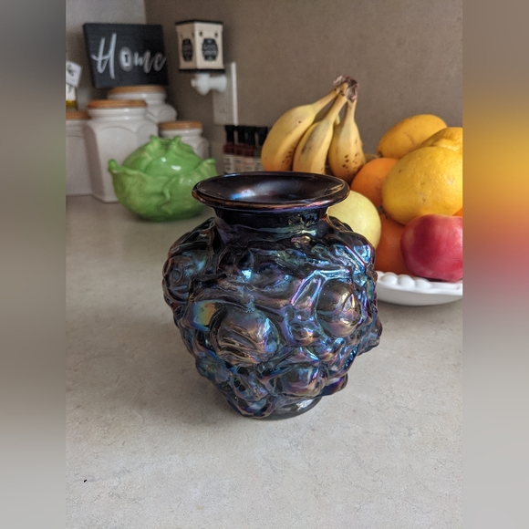 Vintage Imperial glass vase Amethyst - Picture 2 of 7